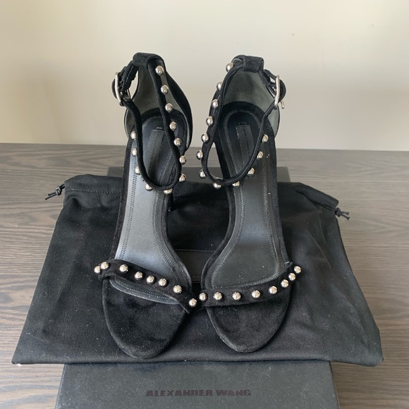 Alexander Wang Studded Suede Antonia Sandal - Picture 1 of 4